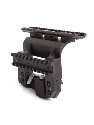 Centered Low Profile Russian Side Rail to Weaver Mount w/ Tactical Rail LONG 